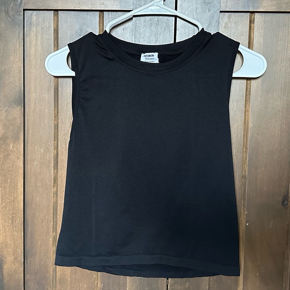 Cotton On Boxy Tank Top- black size xs/s